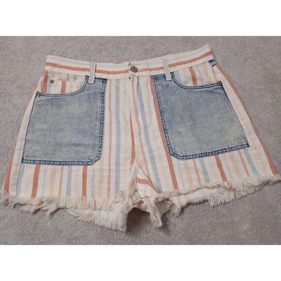 American Eagle shorts size 10 beach stripes free shipping - Picture 1 of 7